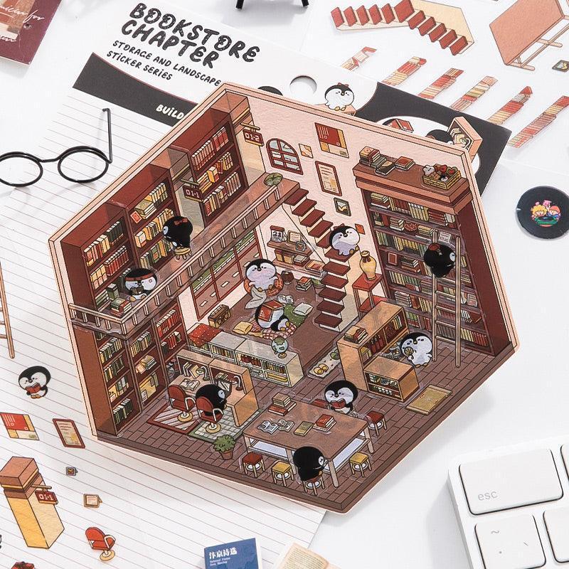 Cozy Sticker Room - Isometric Scene Stickers