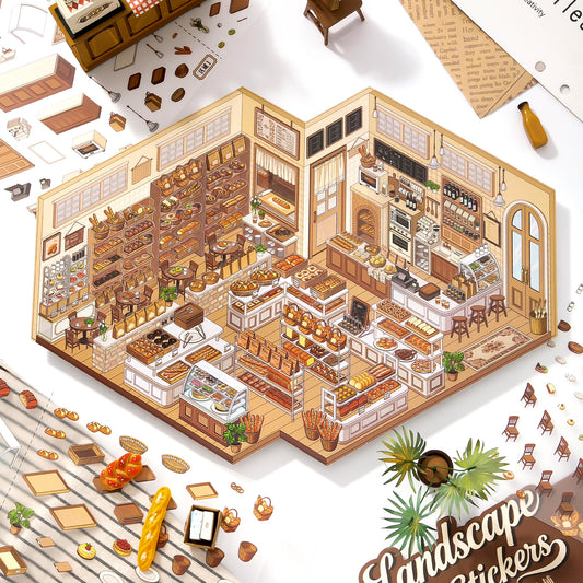 [Golden Bakehouse] XL Series Isometric Scene Stickers