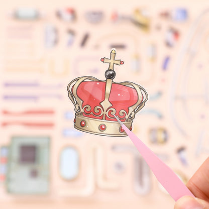 [Clown Rabbit] 3-Layer Clockwork XL Scene Stickers