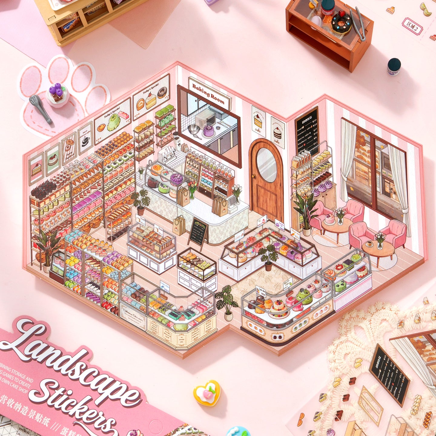 [Cake Boutique] XL Series Isometric Scene Stickers