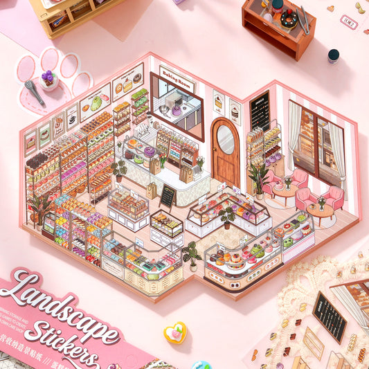 [Cake Boutique] XL Series Isometric Scene Stickers