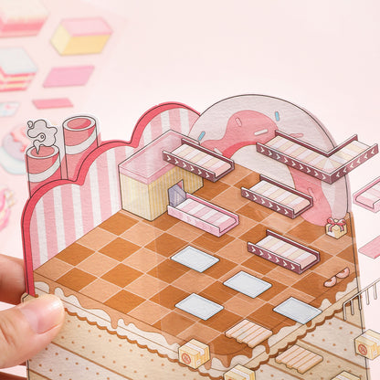 [Bakery Factory] Isometric Miniature Scene Stickers - Cozy Sticker Room