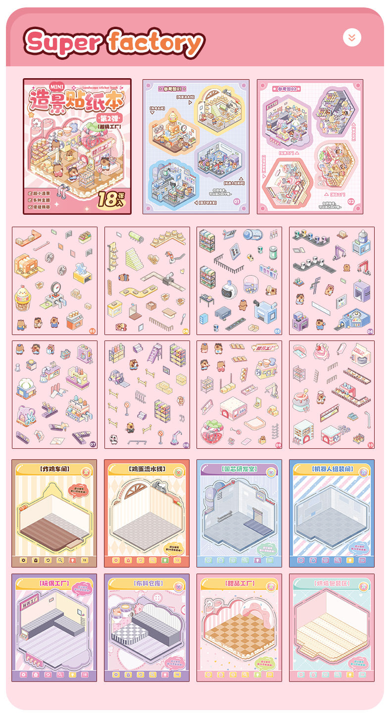 8-in-1 Pocket Scene Sticker Book [Choose from 4 themes]