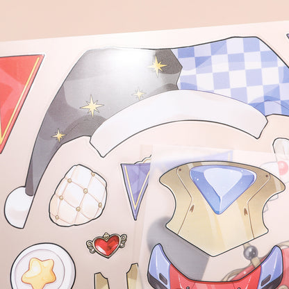 [Clown Rabbit] 3-Layer Clockwork XL Scene Stickers