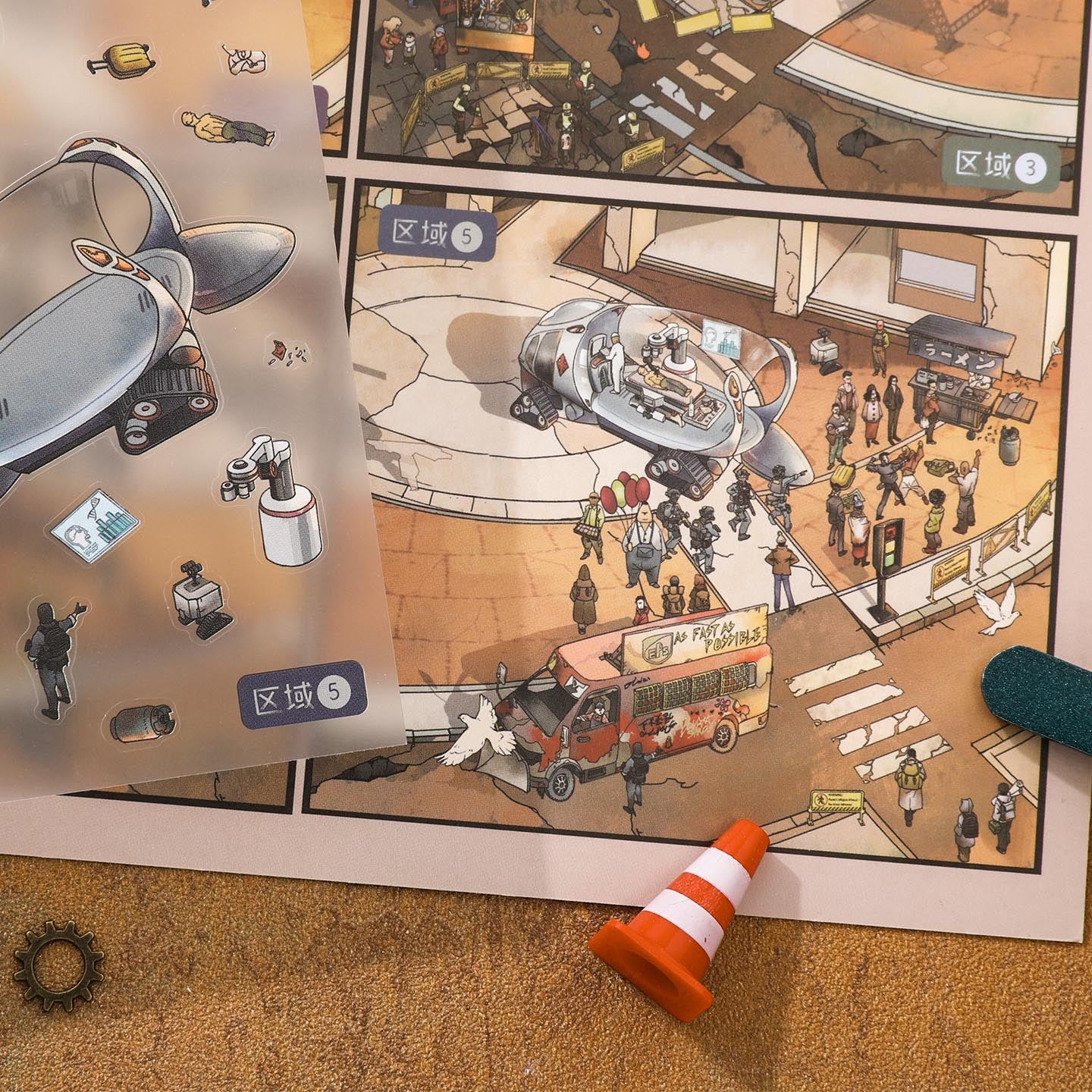 [Wasteland Station] XL Series Isometric Scene Stickers