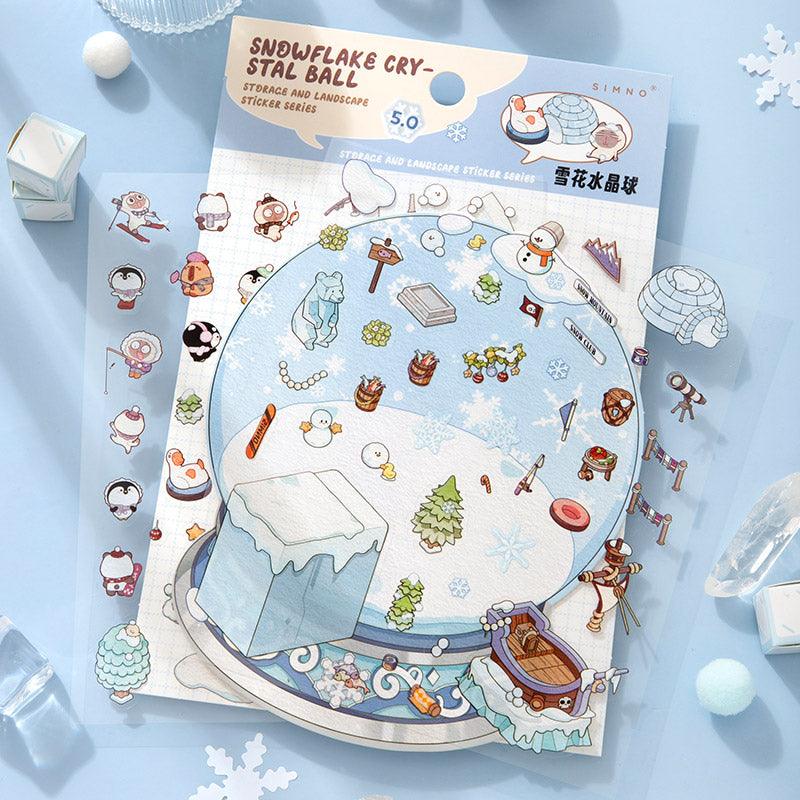 [Snow Globe] Isometric Miniature Scene Stickers - Cozy Sticker Room