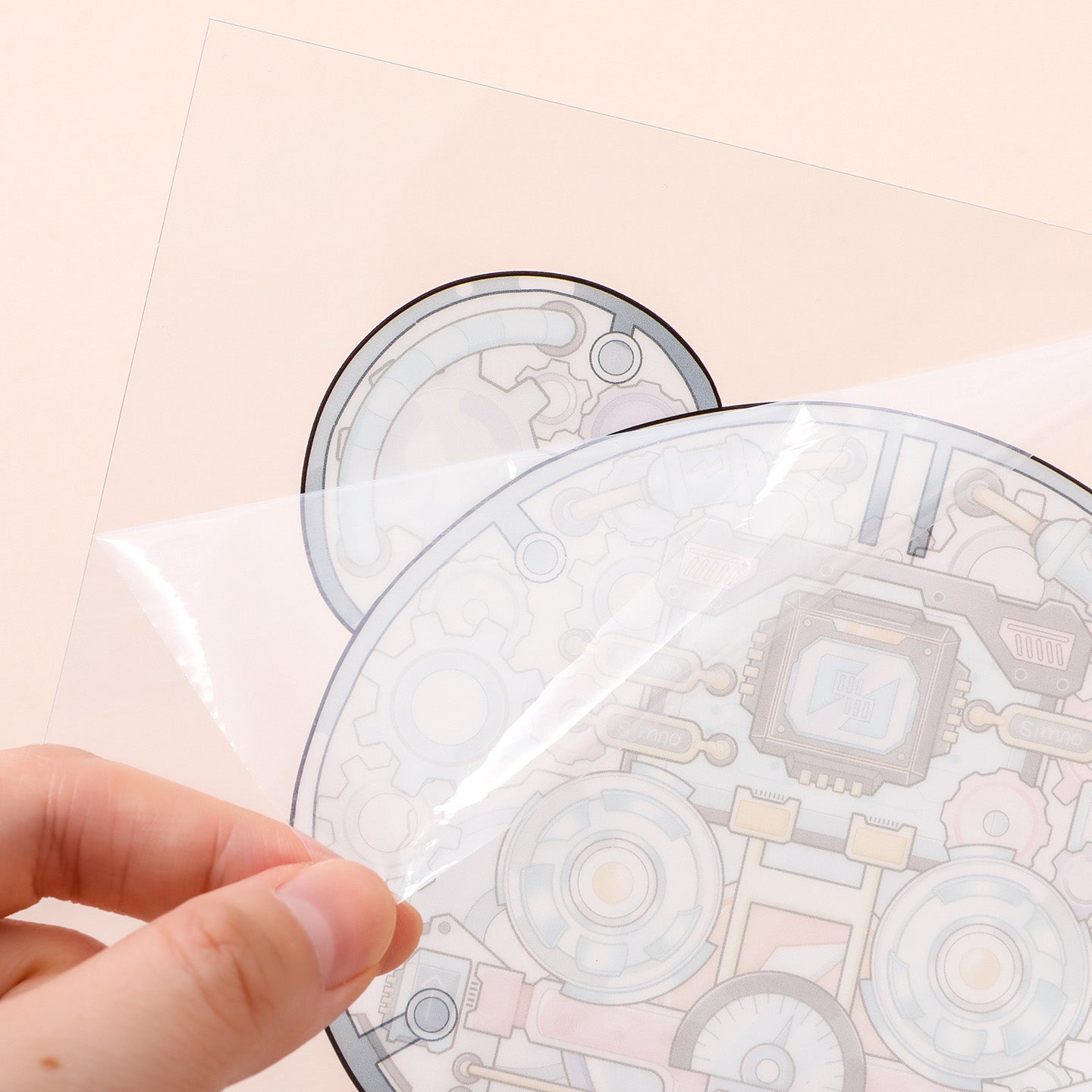 [Space Bear] 3-Layer Clockwork XL Scene Stickers