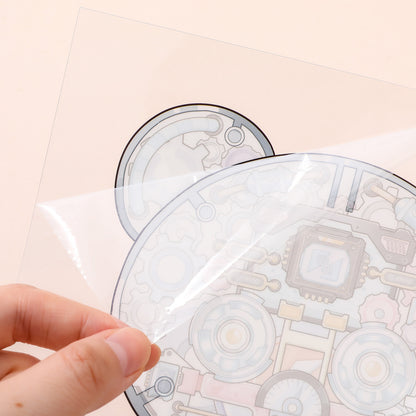 [Space Bear] 3-Layer Clockwork XL Scene Stickers