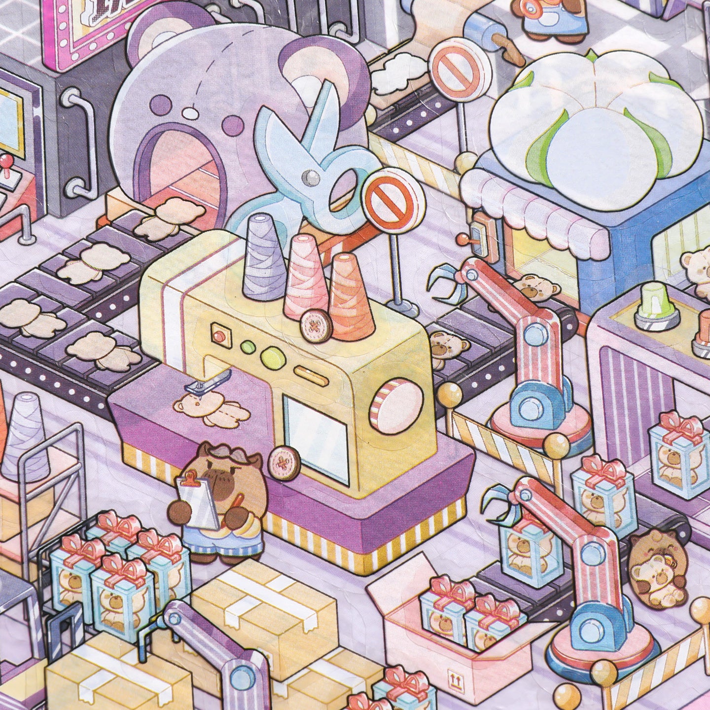 [Teddy Factory] Isometric Miniature Scene Stickers - Cozy Sticker Room