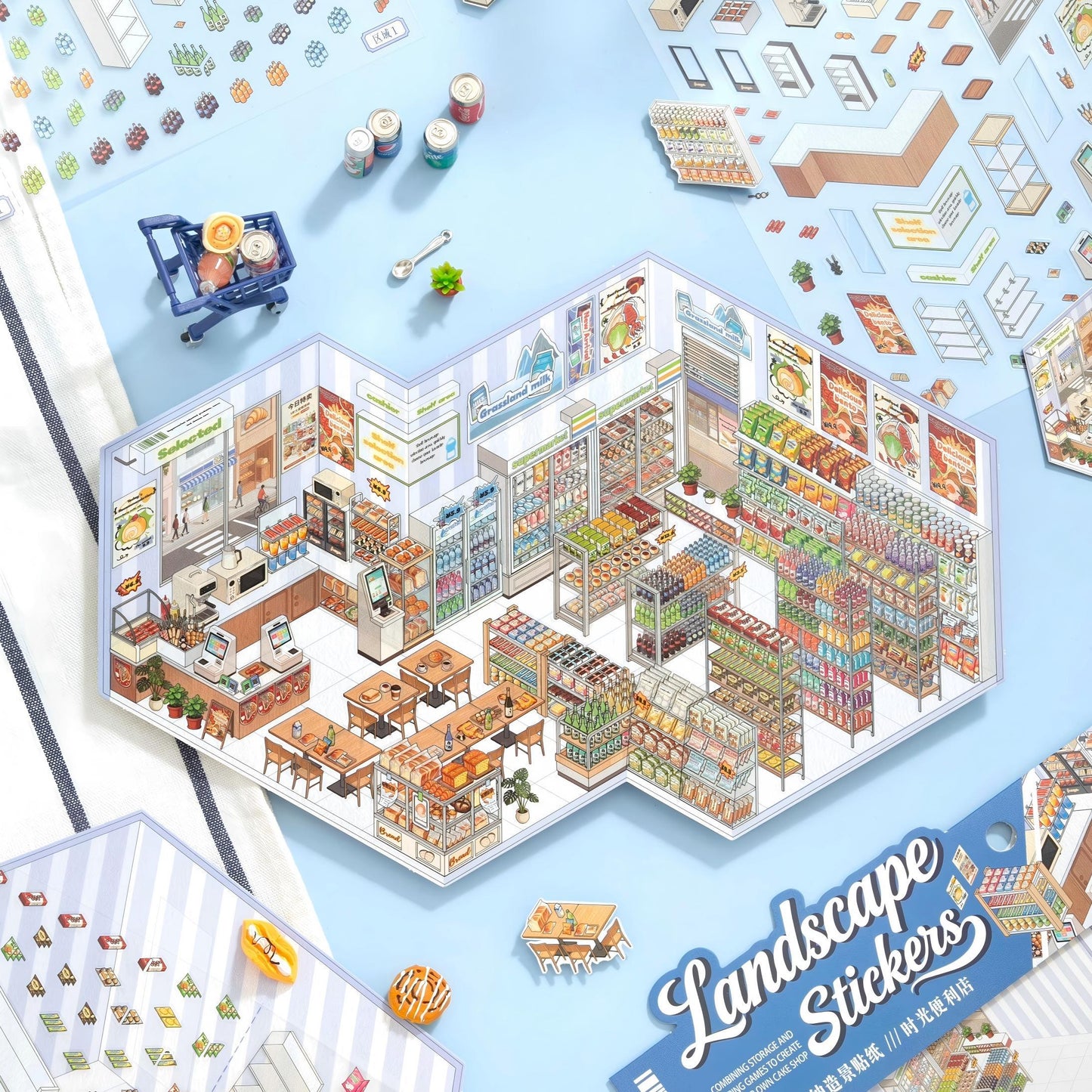 [Convenience Store] XL Series Isometric Scene Stickers