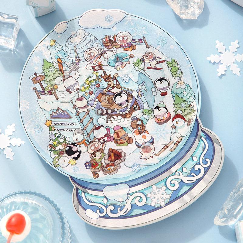 [Snow Globe] Isometric Miniature Scene Stickers - Cozy Sticker Room