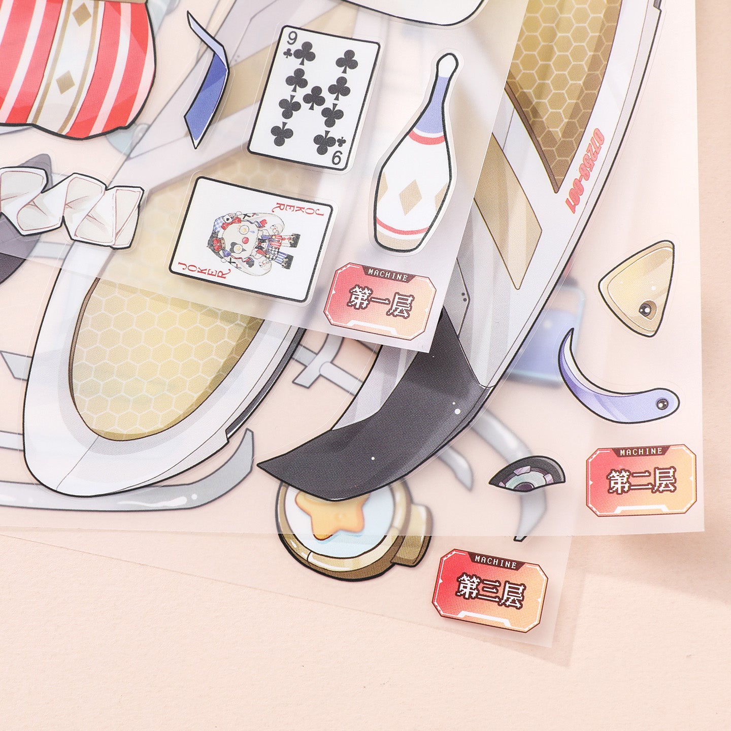 [Clown Rabbit] 3-Layer Clockwork XL Scene Stickers