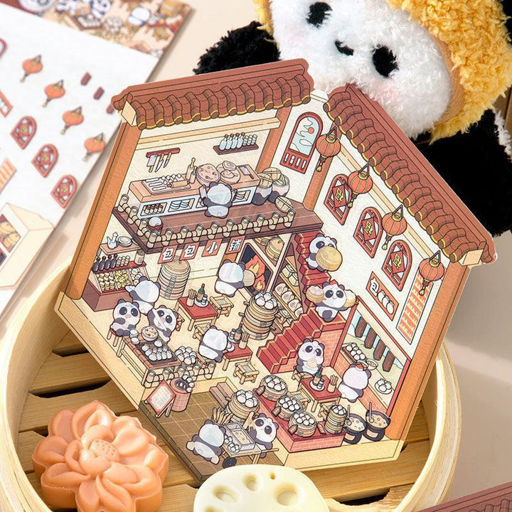 Sticker Room Scene Cozy Sticker Room - Isometric Scene Stickers