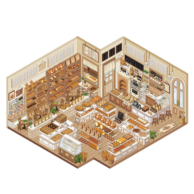 [Golden Bakehouse] XL Series Isometric Scene Stickers
