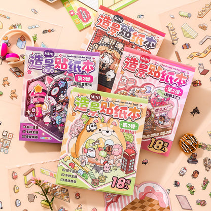 8-in-1 Pocket Scene Sticker Book [Choose from 4 themes]