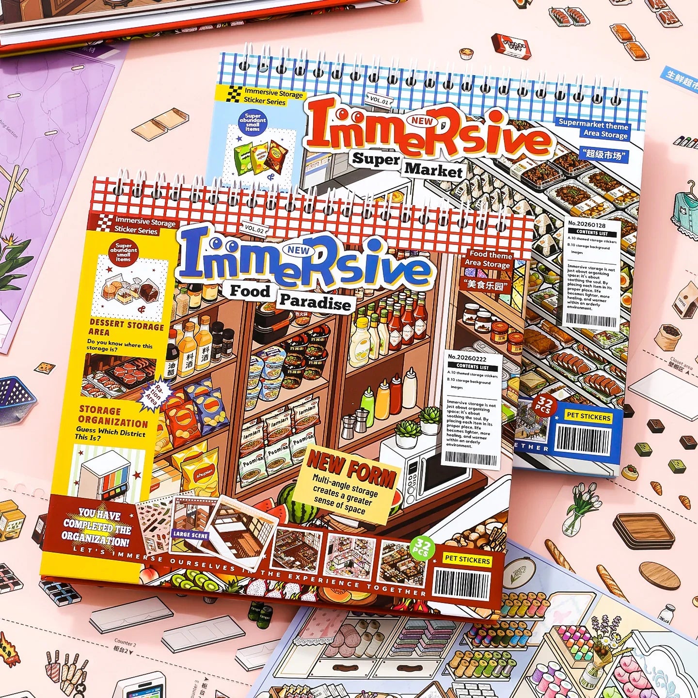 [Food Paradise] 10-in-1 Immersive Scene Sticker Book