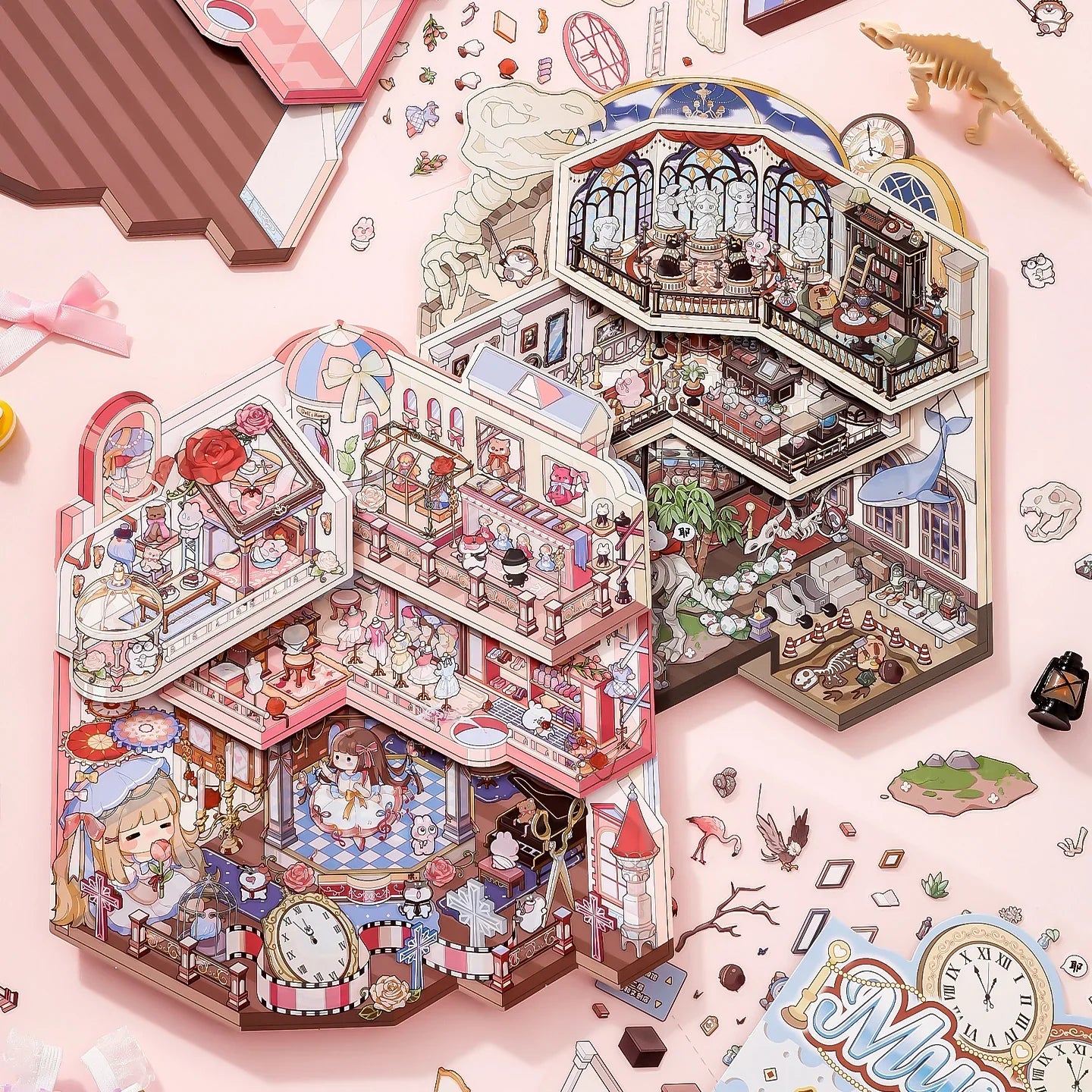 [Lolita Doll House] XL Folding Multi-Layer Scene Stickers