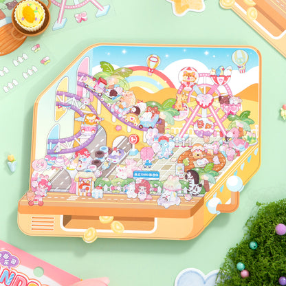 [Kiddie Wonderland] XL Series Isometric Scene Stickers - Cozy Sticker Room