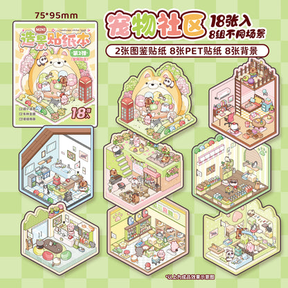 8-in-1 Pocket Scene Sticker Book [Choose from 4 themes]