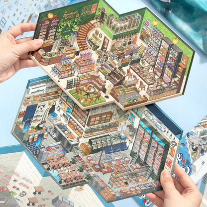 [Fish Market] XL Series Isometric Scene Stickers