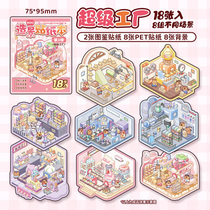 8-in-1 Pocket Scene Sticker Book [Choose from 4 themes]