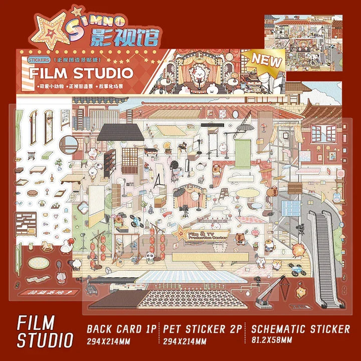 Cozy Sticker Room - Isometric Scene Stickers