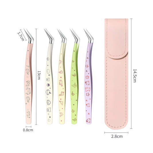 Long-Tip Angled Precision Craft Tweezers