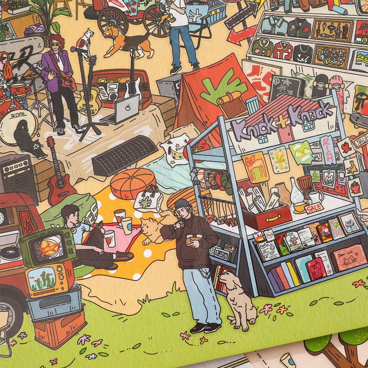 [Retro Park Market] XL Series Isometric Scene Stickers