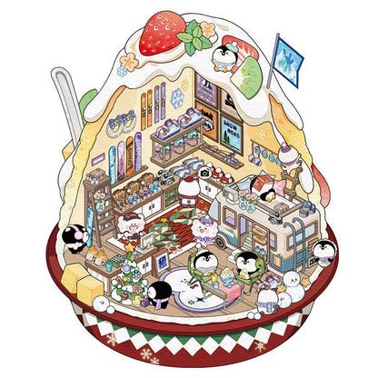 [Shaved Ice House] Isometric Miniature Scene Stickers - Cozy Sticker Room