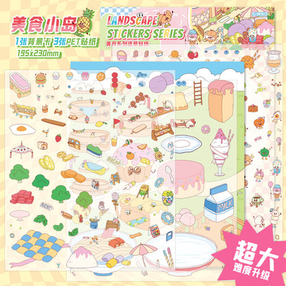 [Gourmet Island] XL Series Scene Stickers