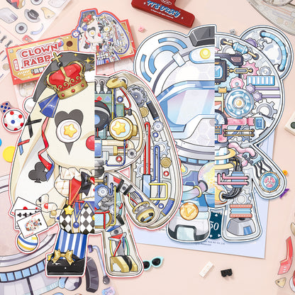 [Space Bear] 3-Layer Clockwork XL Scene Stickers