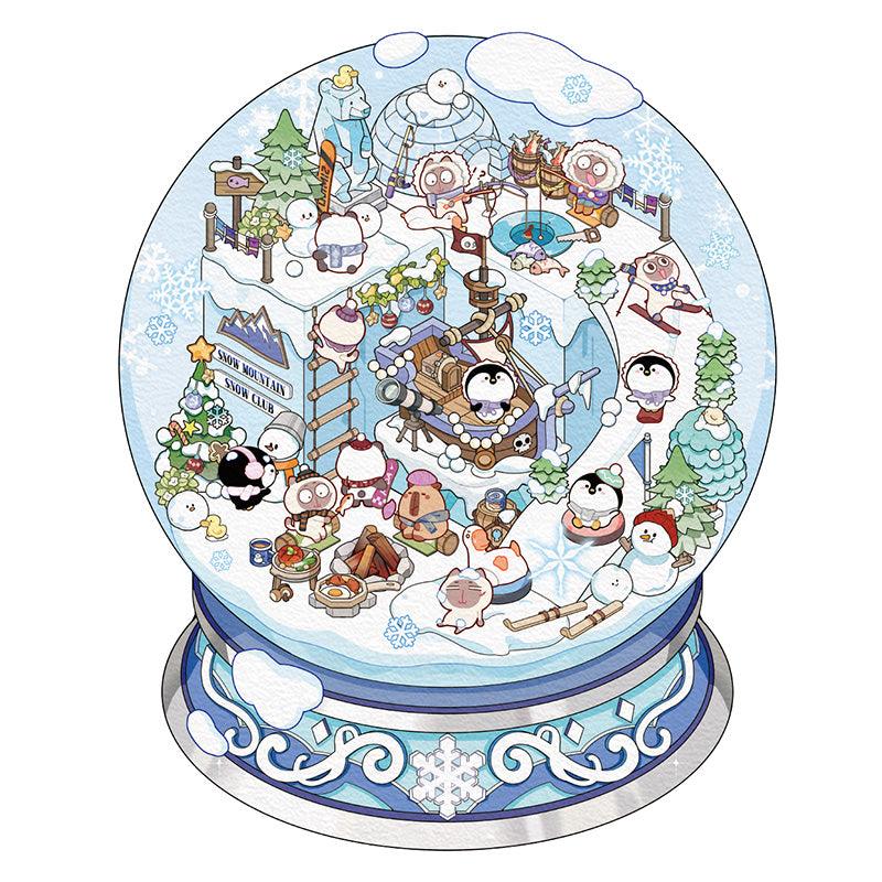 [Snow Globe] Isometric Miniature Scene Stickers - Cozy Sticker Room