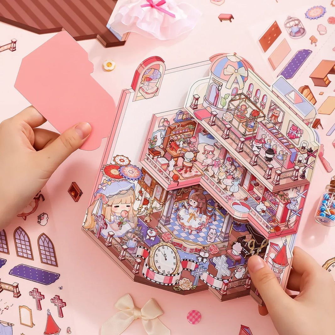 Cozy Sticker Room - Isometric Scene Stickers
