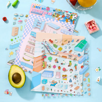 [Colourful Supermarket] XL Series Scene Stickers