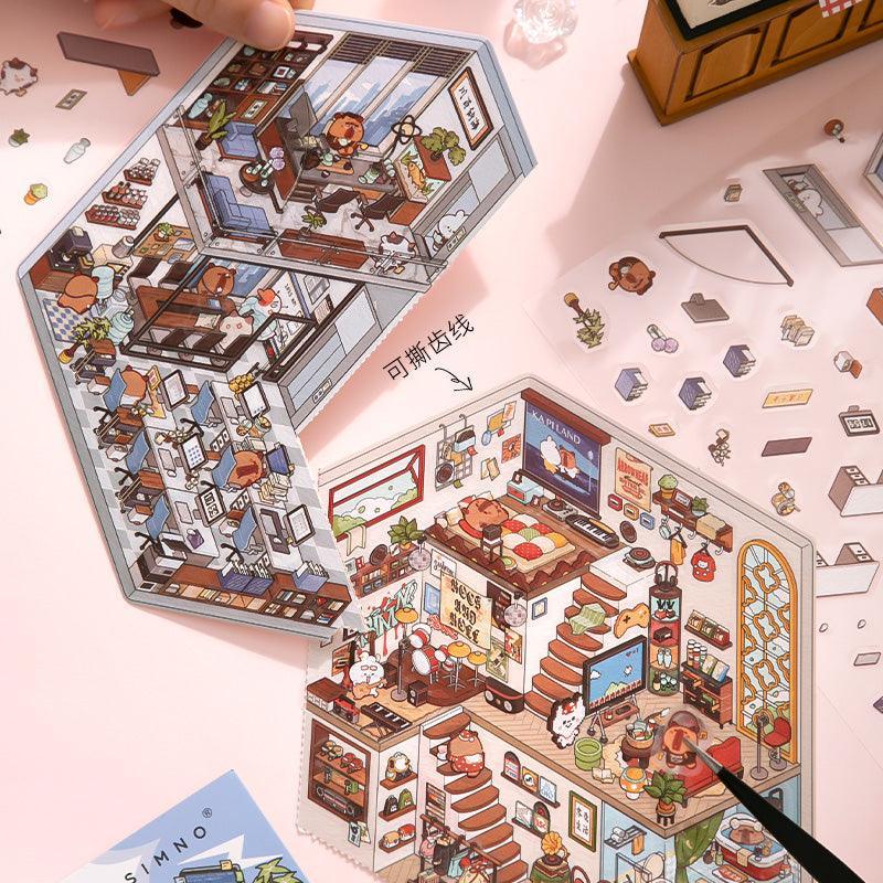 Buy Interactive 2-in-1 Isometric Scene Stickers [Working Diary] in ...
