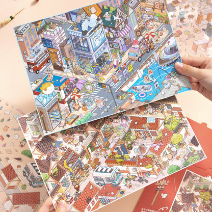 [Harbour Town] XL Series Isometric Scene Stickers