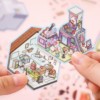 8-in-1 Pocket Scene Sticker Book [Choose from 4 themes]