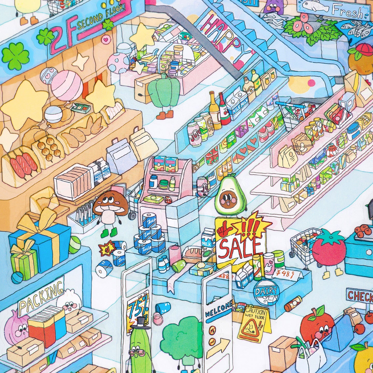 [Colourful Supermarket] XL Series Scene Stickers