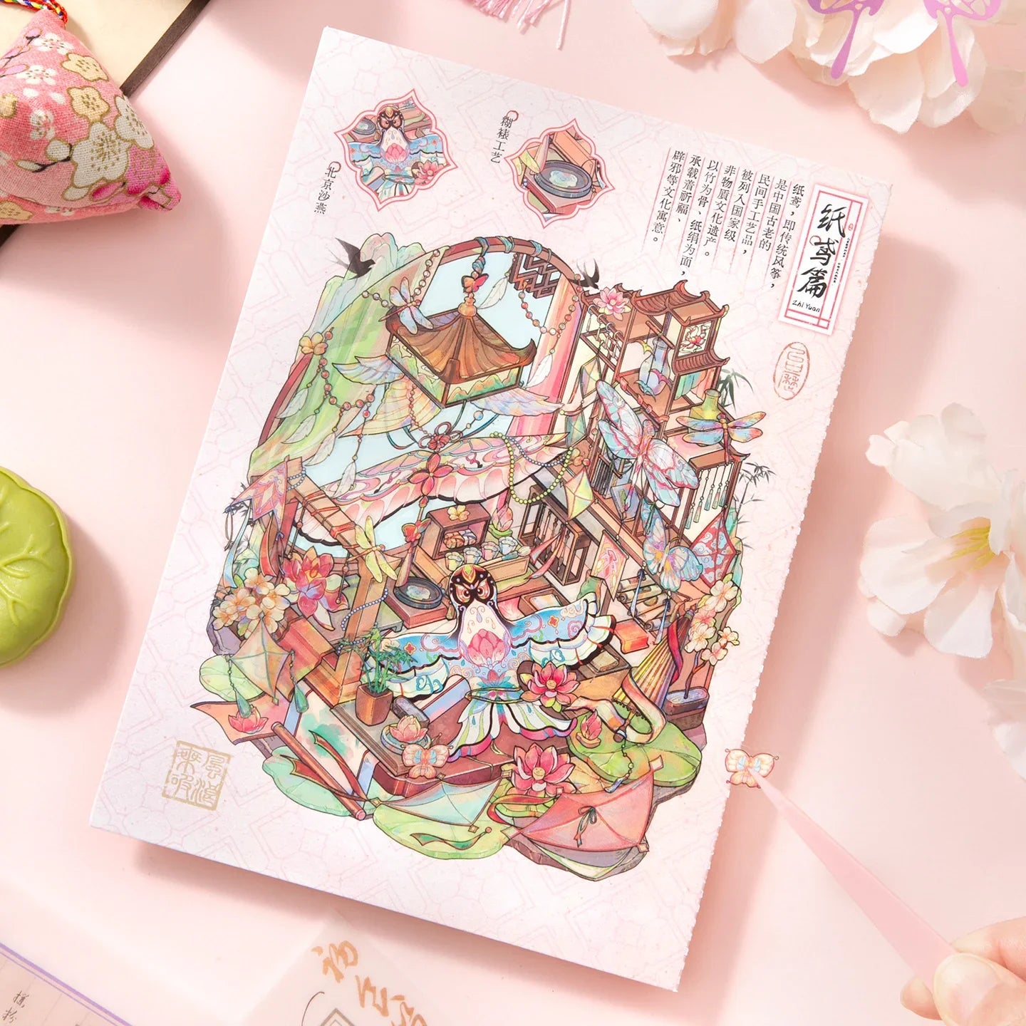 [Chinese Heritage] 4-in-1 Miniature Isometric Scene Sticker Set