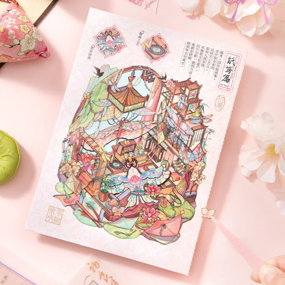 [Chinese Heritage] 4-in-1 Miniature Isometric Scene Sticker Set