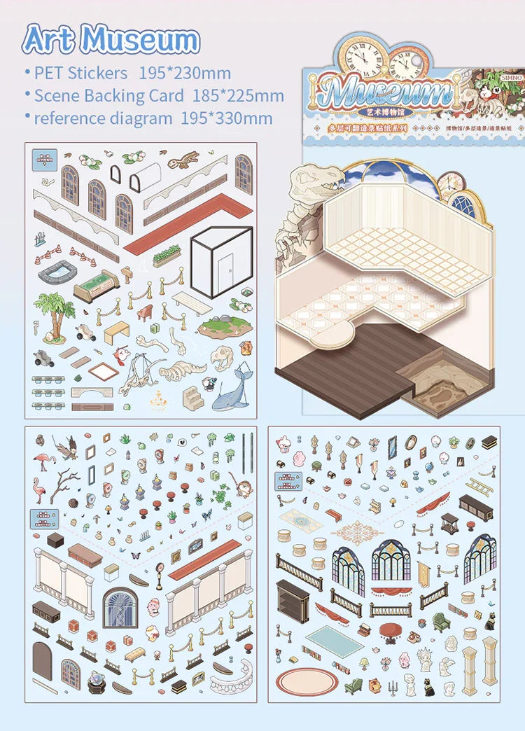 [Art Museum] XL Folding Multi-Layer Scene Stickers