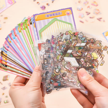 8-in-1 Pocket Scene Sticker Book [Choose from 4 themes]