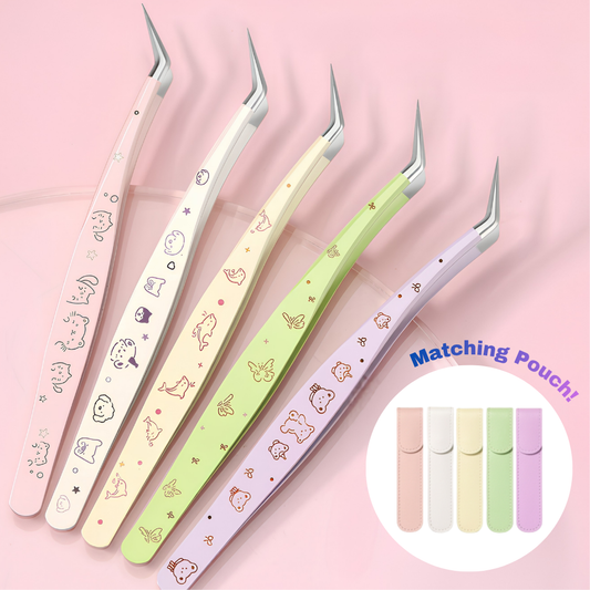 Long-Tip Angled Precision Craft Tweezers