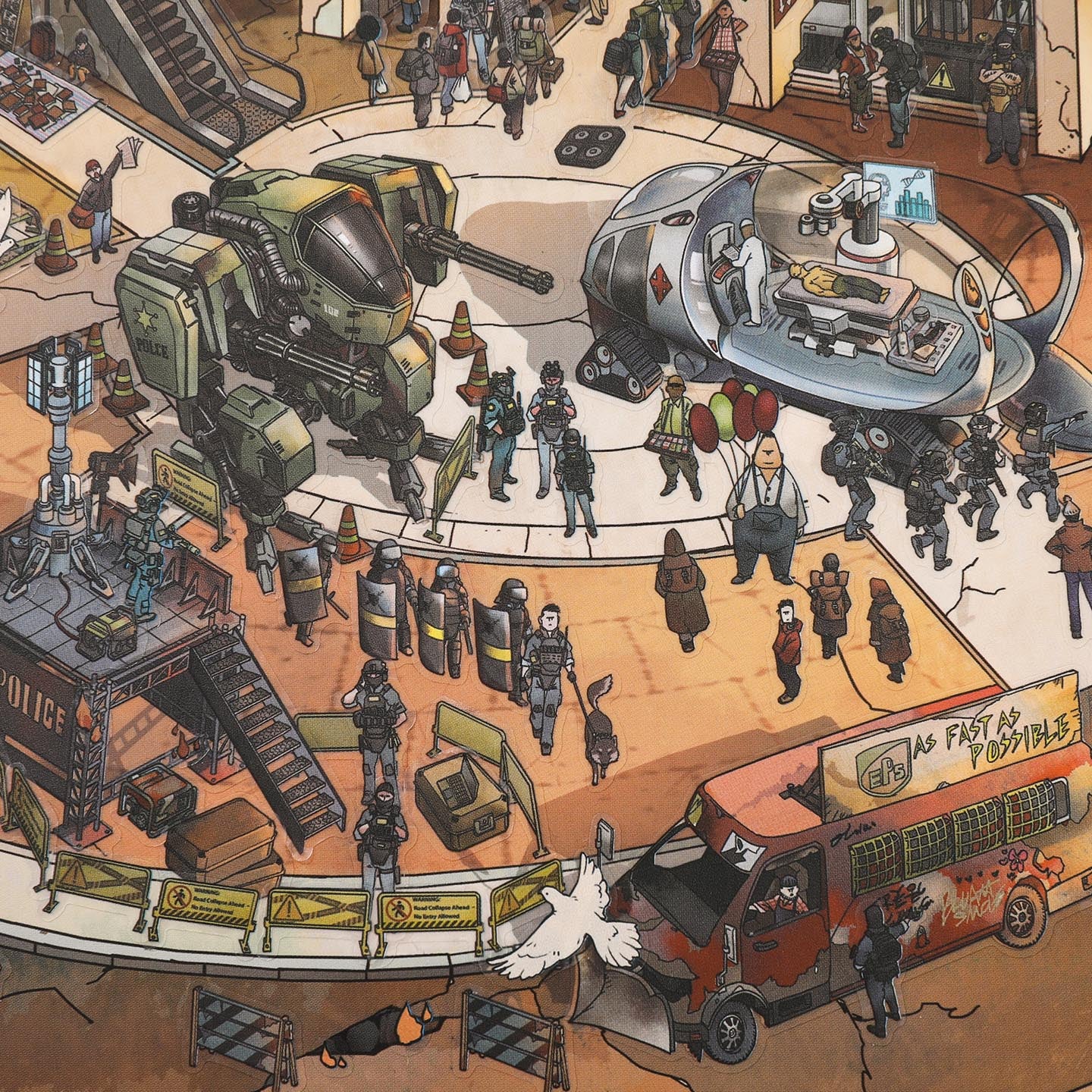 [Wasteland Station] XL Series Isometric Scene Stickers