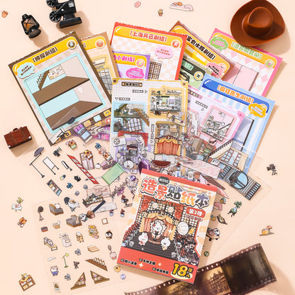 8-in-1 Pocket Scene Sticker Book [Choose from 4 themes]