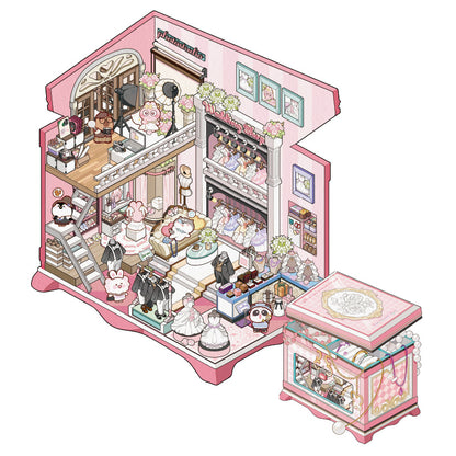 [Jewellery Box] Isometric Miniature Sticker Scene Card - Cozy Sticker Room