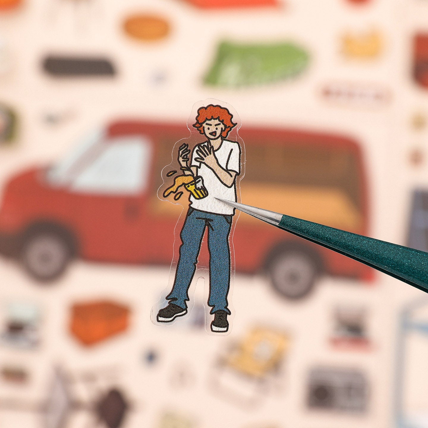 [Retro Park Market] XL Series Isometric Scene Stickers