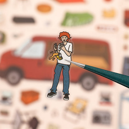 [Retro Park Market] XL Series Isometric Scene Stickers