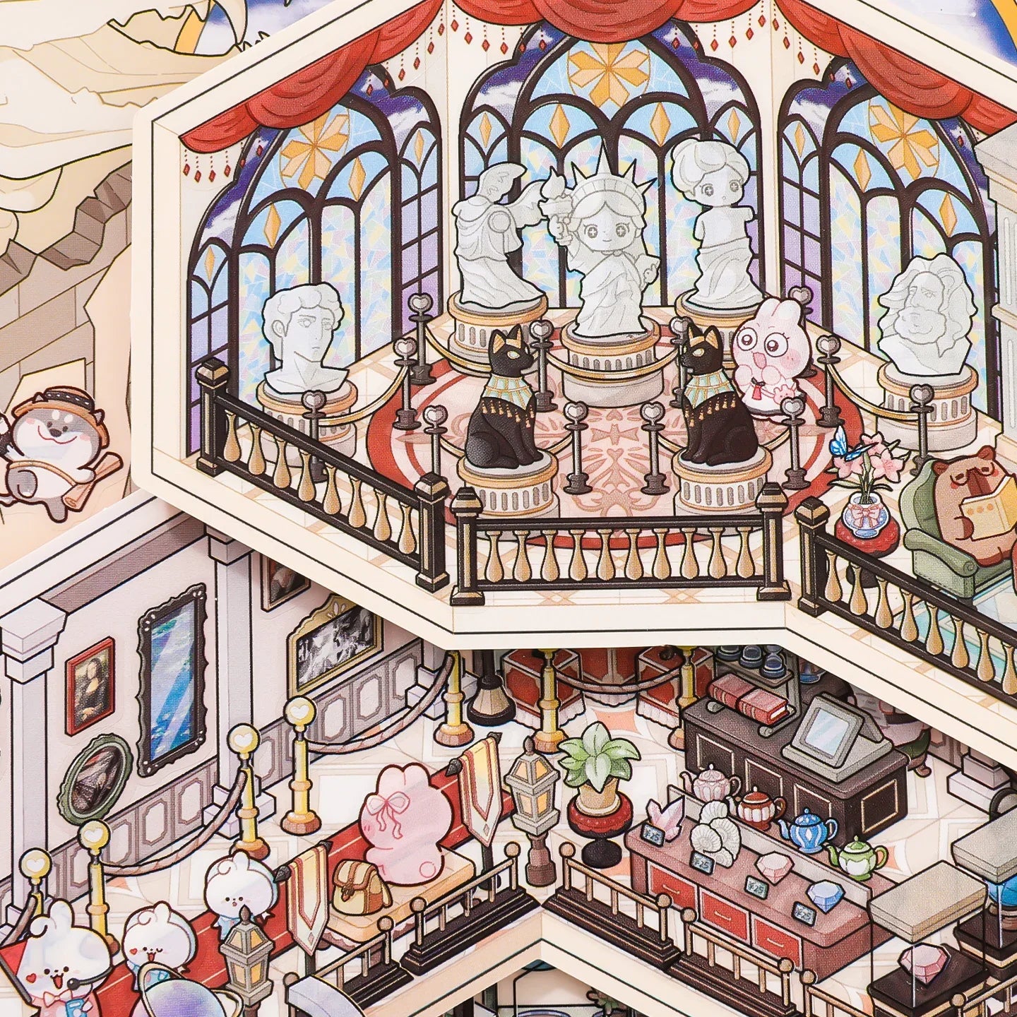 [Art Museum] XL Folding Multi-Layer Scene Stickers