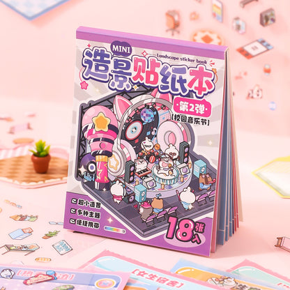 8-in-1 Pocket Scene Sticker Book [Choose from 4 themes]